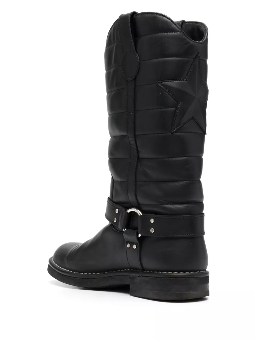 Affordable CHANEL 2010 CC quilted knee-high boots Women 0113