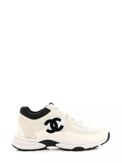 CHANEL CC suede lace-up sneakers Women 0113