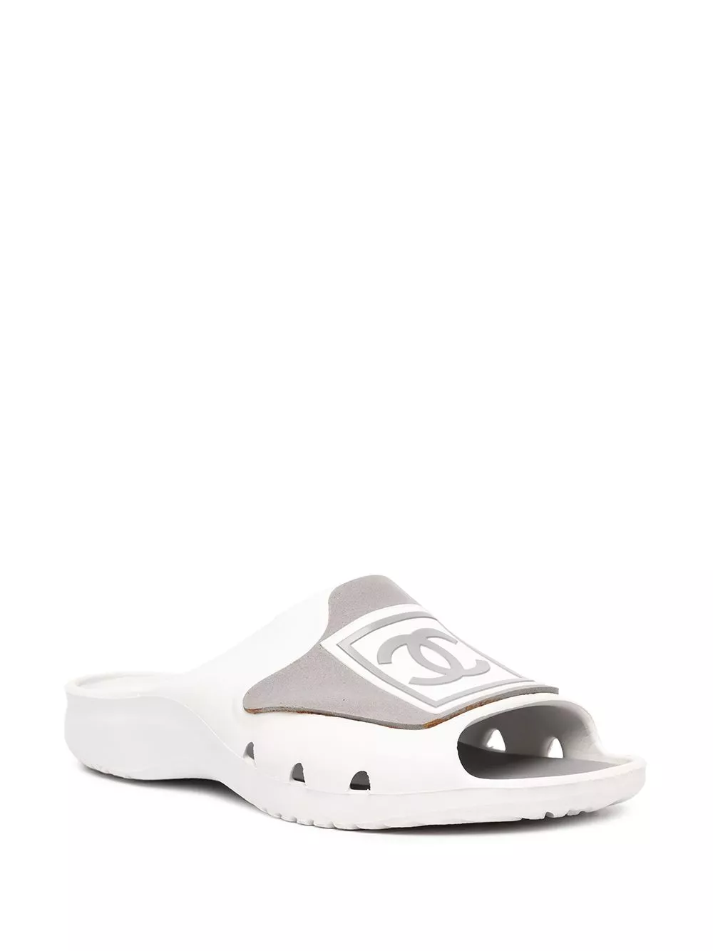 Cheap CHANEL 1990s Sports CC printed slides Women 0113