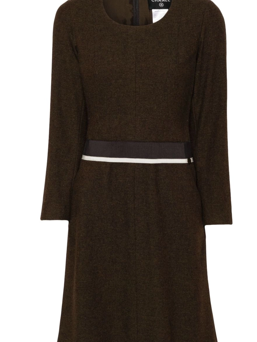 Affordable panelled belt CHANEL dress Women 1999 long-sleeved 0303