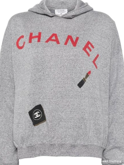 Affordable hoodie logo-print knit Women 1990-2000s CHANEL 0306