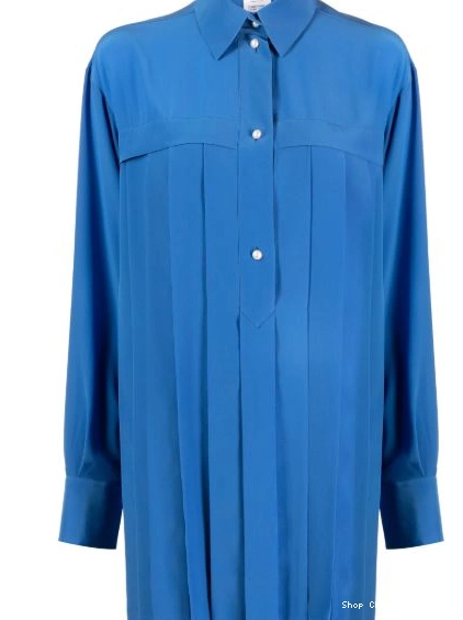 Affordable silk shirt pleated Women CHANEL 0309