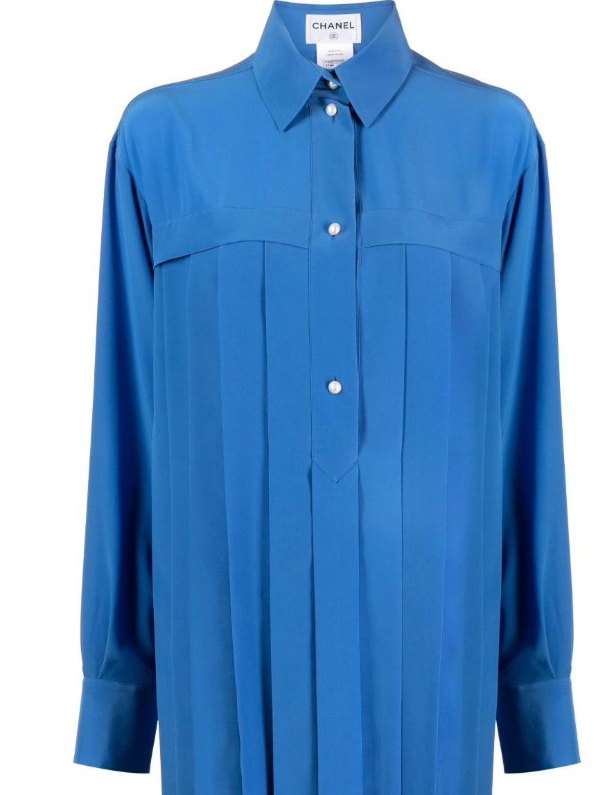 Affordable silk shirt pleated Women CHANEL 0309