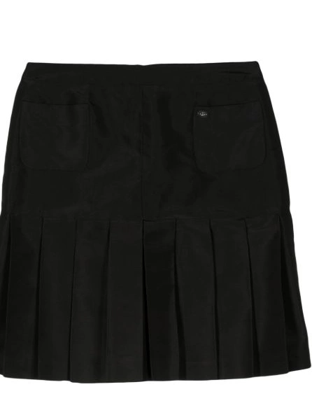 Affordable CHANEL pleated miniskirt silk Women 2005 0309