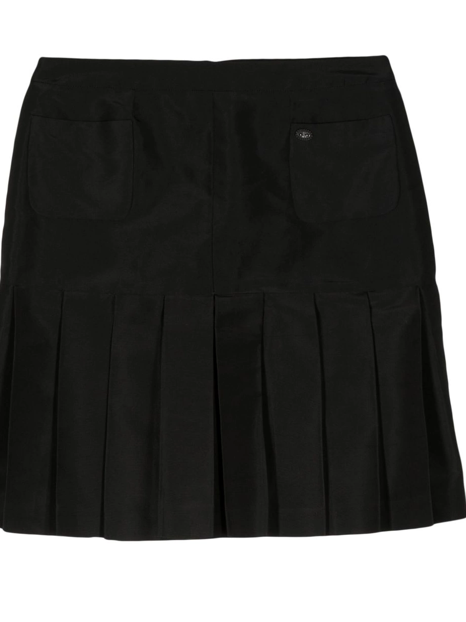 Affordable CHANEL pleated miniskirt silk Women 2005 0309