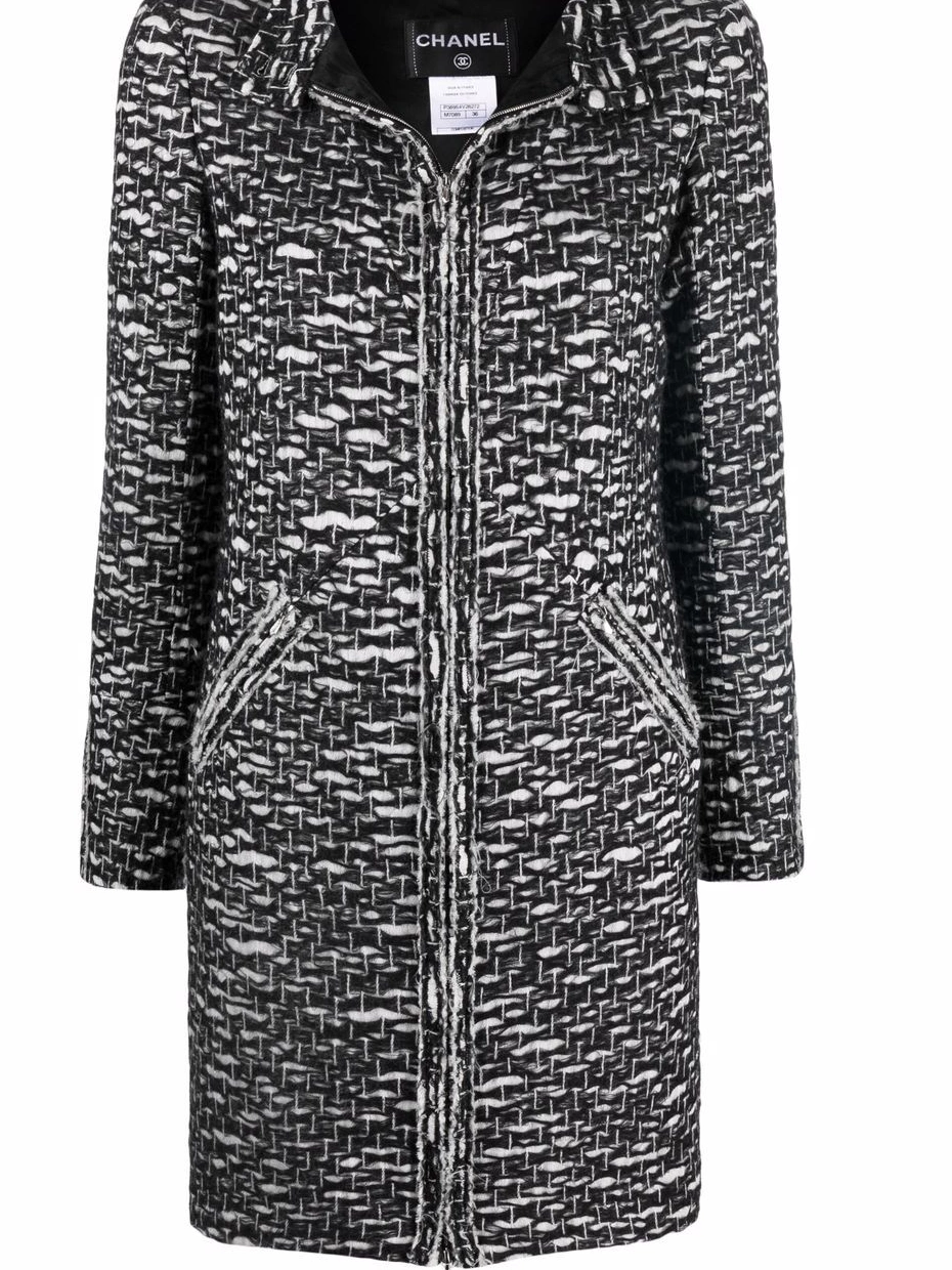 Cheap CHANEL jacket 2010 boucle zip-up Women 0303