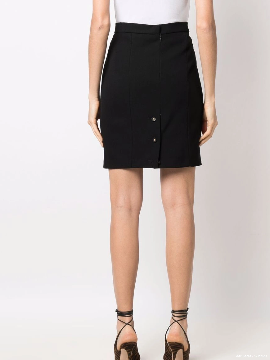 Affordable Women 1990s skirt side-button CHANEL straight-cut 0304