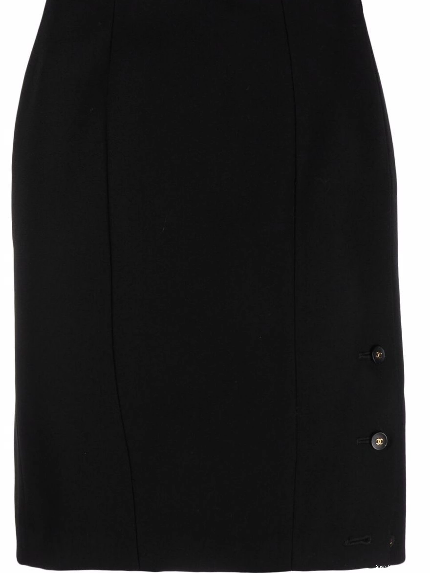 Affordable Women 1990s skirt side-button CHANEL straight-cut 0304